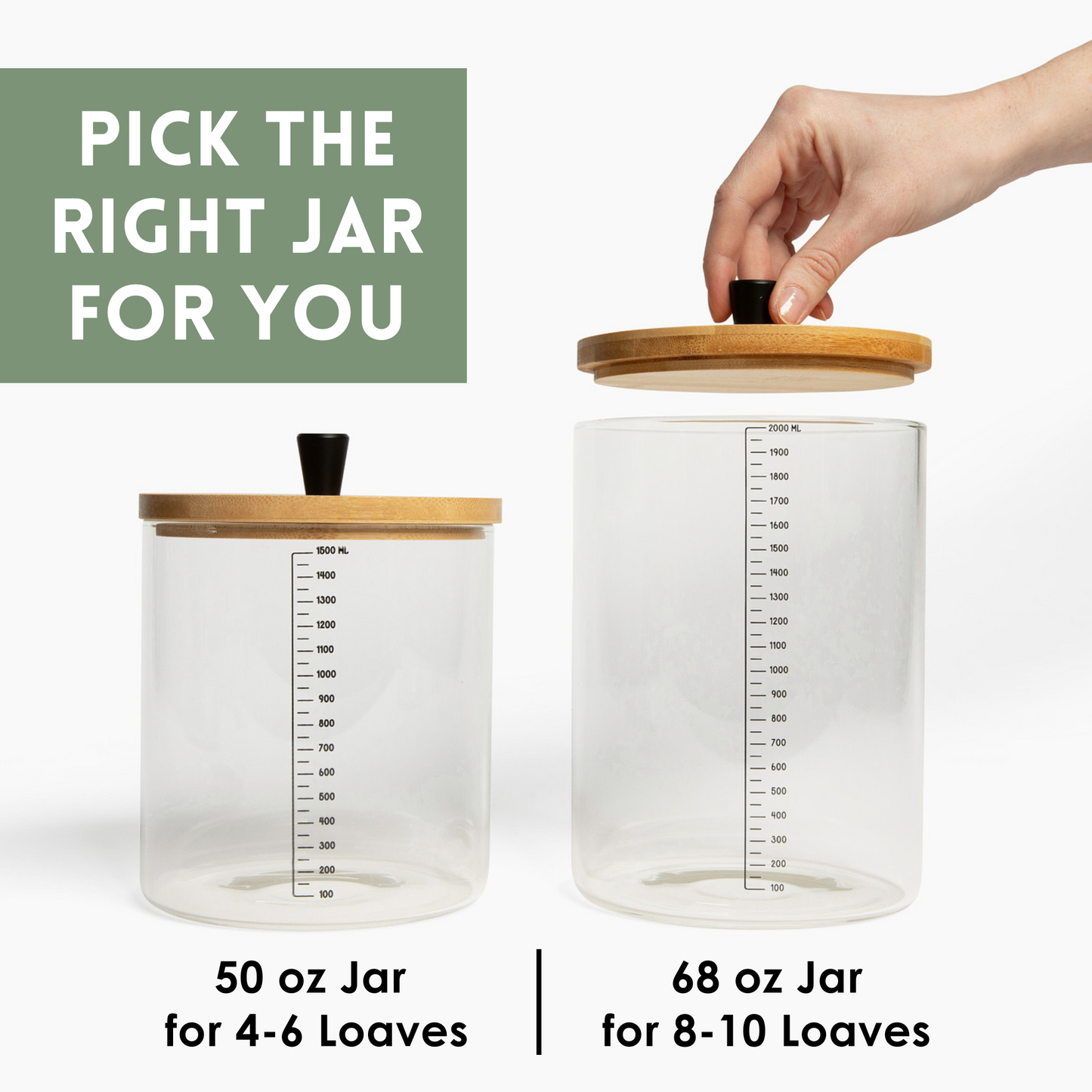 68oz Sourdough Starter Kit for Large Batches – Extra-Large Sourdough Jar with Breathable Lid – Perfect for Bakers Who Love to Bake More
