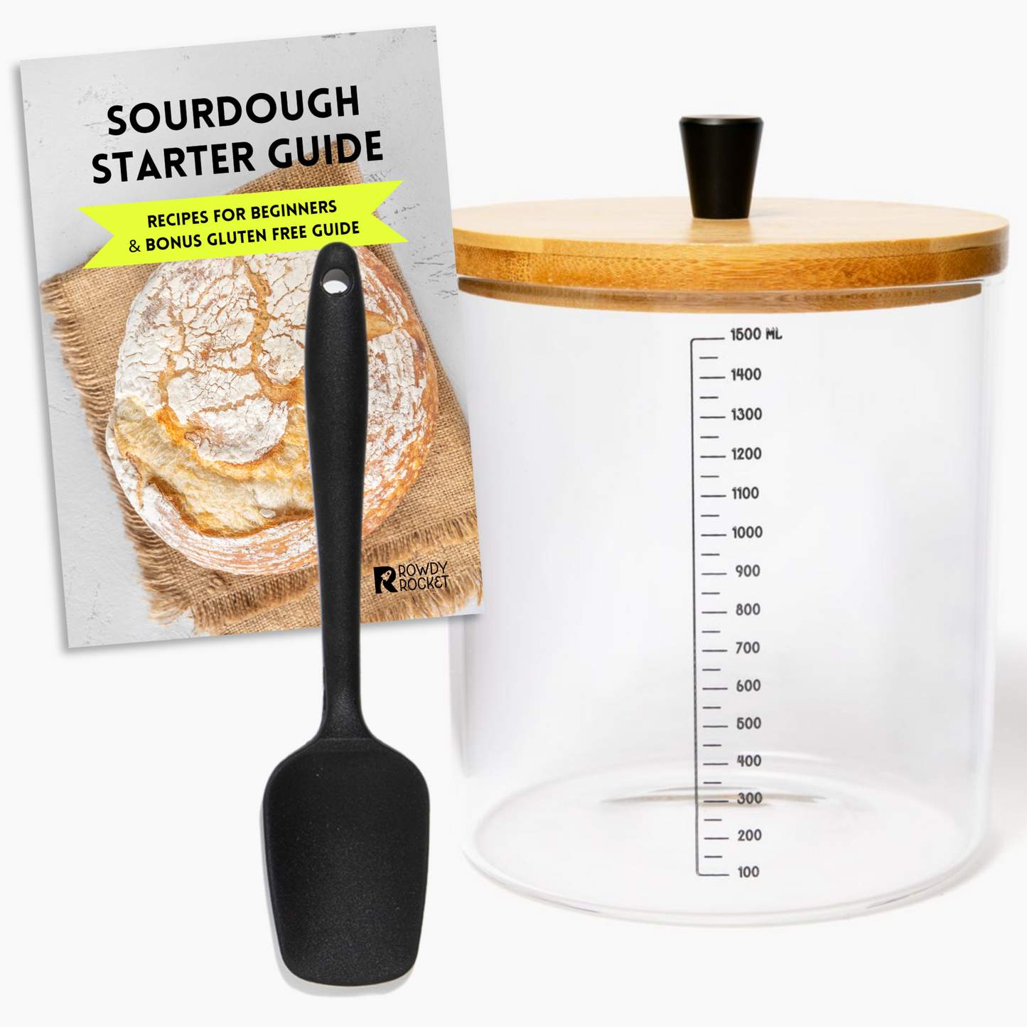 Sourdough Starter Kit with 50oz Sourdough Jar and Breathable Lid